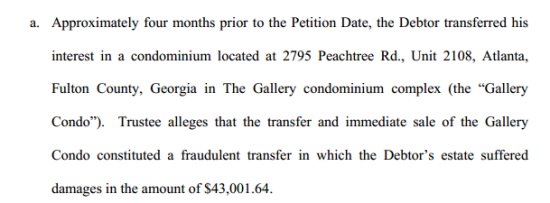 Todd Chrisley bankruptcy document