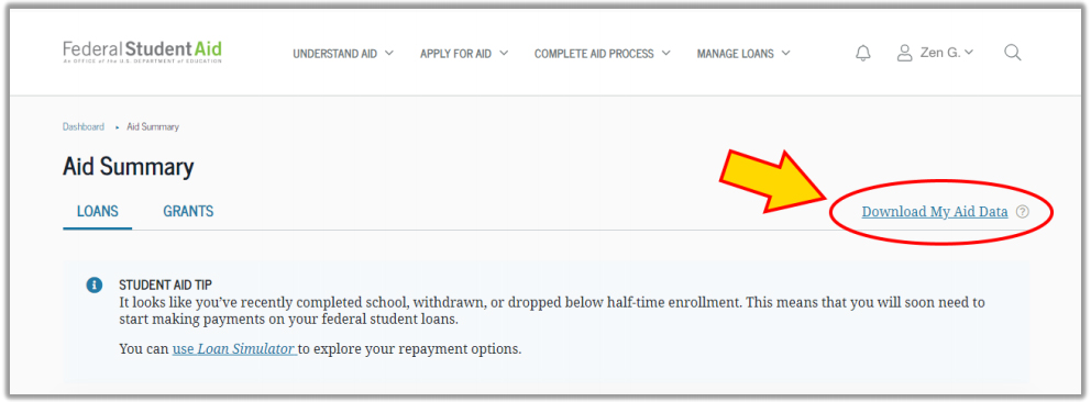 National Student Loan Data System (NSLDS) Federal Student Aid