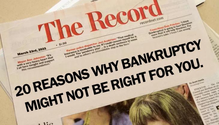 20 Reasons Why Bankruptcy Might Not Be Right For You